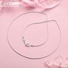925 Sterling Silver Jewelry 16-30 Inch 1mm Snake Chain Fashion Necklace
