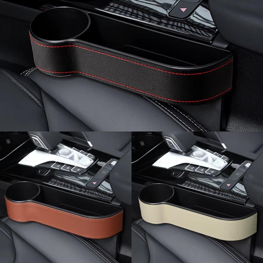 Storage Rack Car Storage Organizer PU Leather Car Cup Holder Car Seat Gap Storage Box  Universal
