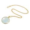 5x Magnifier Pendant Gift with Chain Portable Monocle Convenient Hanging Ornament Optical Magnifier Necklace Reading Newspaper