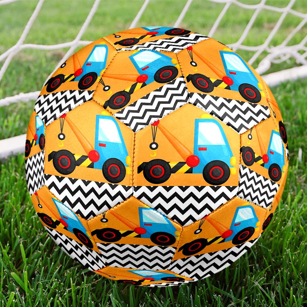 Excavator Theme Size 5 Soccer Ball, Suitable for Both Indoor and Outdoor Matches, a Gift Suitable for Everyone.