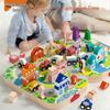 Magnetic Wooden City Train & Building Blocks Set for Kids