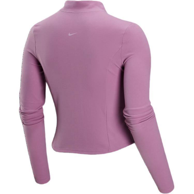 Nike Zenvy Dri-Fit Zip Long Sleeve Solid Outdoor Stand Collar Casual Sports Jacket Women Jacket Gray Purple Red FV7424523