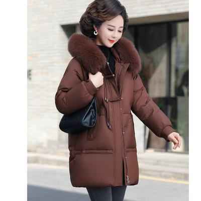 New Winter Clothes for Middle-aged and Elderly Mothers, Large Size Medium-length Cotton Jacket for Women, Winter Cotton Jacket for Women