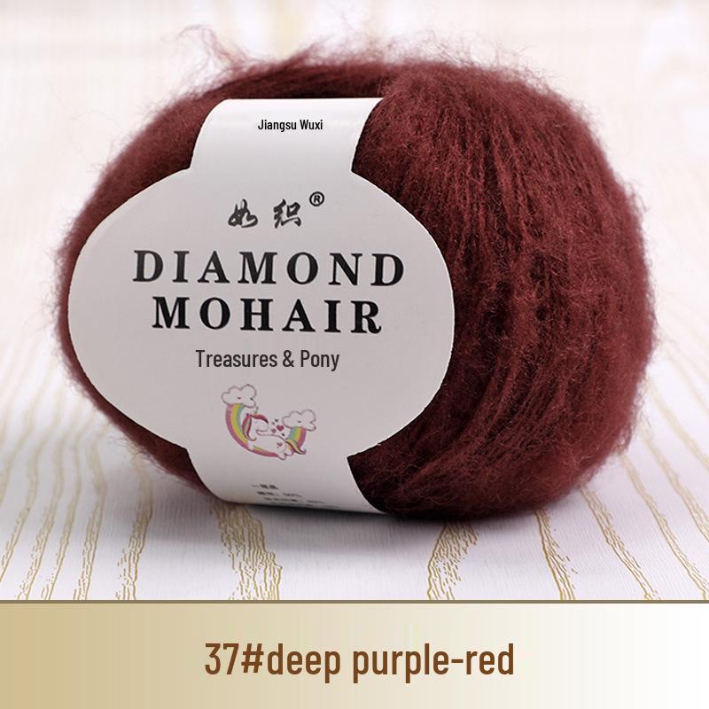 Young Mohair Sweater & Baby Scarf Shawl with Matching Fine Wool Hand-Woven Crochet Bag DIY Kit