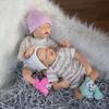 45cm Lifelike Reborn Baby Doll Twin A Twin B Cloth Body Soft Touch Real Life Newborn Dolls Rooted Mohair Alive Bebe Reborn Boneca Kid's Christmas Gift
