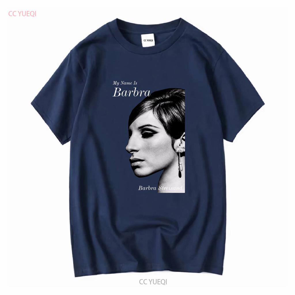 Rara Maglietta Base Barbra Streisand Cantante Per Fan Taglia Completa Tmb2137 Maniche Lunghe O Corte Lavaggio Vintage Casual Leggermente