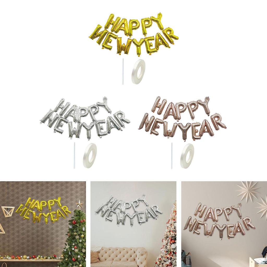 Happy New Year Balloon Curtain Decoration Cartoon Decorations Balloon Banner for Celebrations Front Door Home Wedding New Year