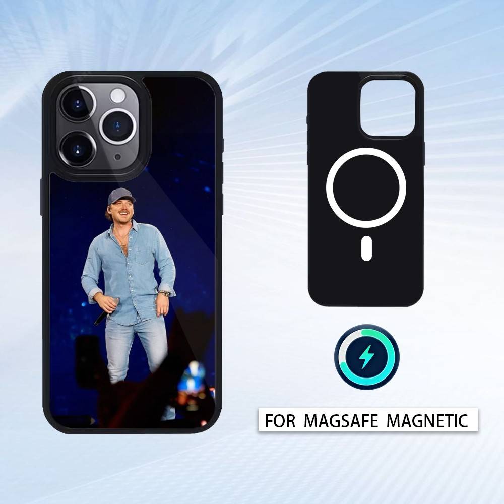 M-Morgan W-Wallen Country Music Phone Case Magnetic For iPhone17 16 15 14 13 12 Pro Max For Magsafe Wireless Charging Cover
