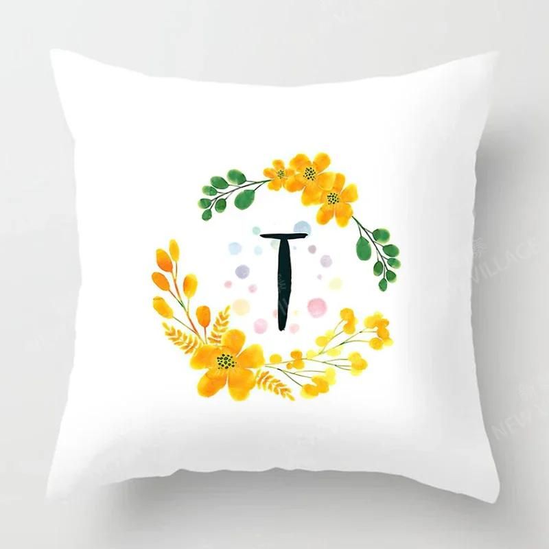 Nordic Fall Home Decor Autumn Throw Pillow Case Sofa Cushion Cover Modern  Letter