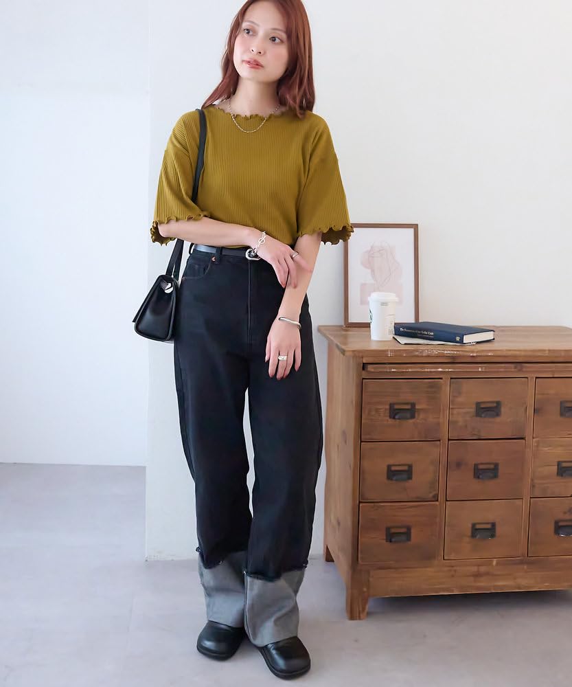 Color Available in 22 Ribbed Mellow Flare Sleeves DCZ1041406A0017 M Green Yellow [Discoat] [New Added! / Colors] 5/8 <WEB Exclusive>