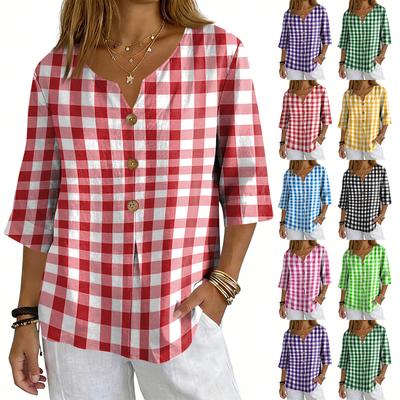 Damskie Koszulki Eleganckie Codzienne T-shirty z rękawem 3/4 Tuniki Podstawowe T-shirty Swetry Bluzki do pracy