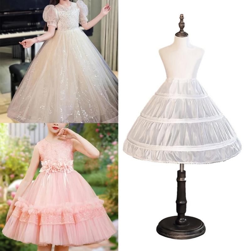 Childrens White Underskirt With Flexible Support Structure Ideal For Formal Event And Performances