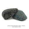 British Vintage Denim Peaked Cap Men Women Color Thread Embroidery Beret