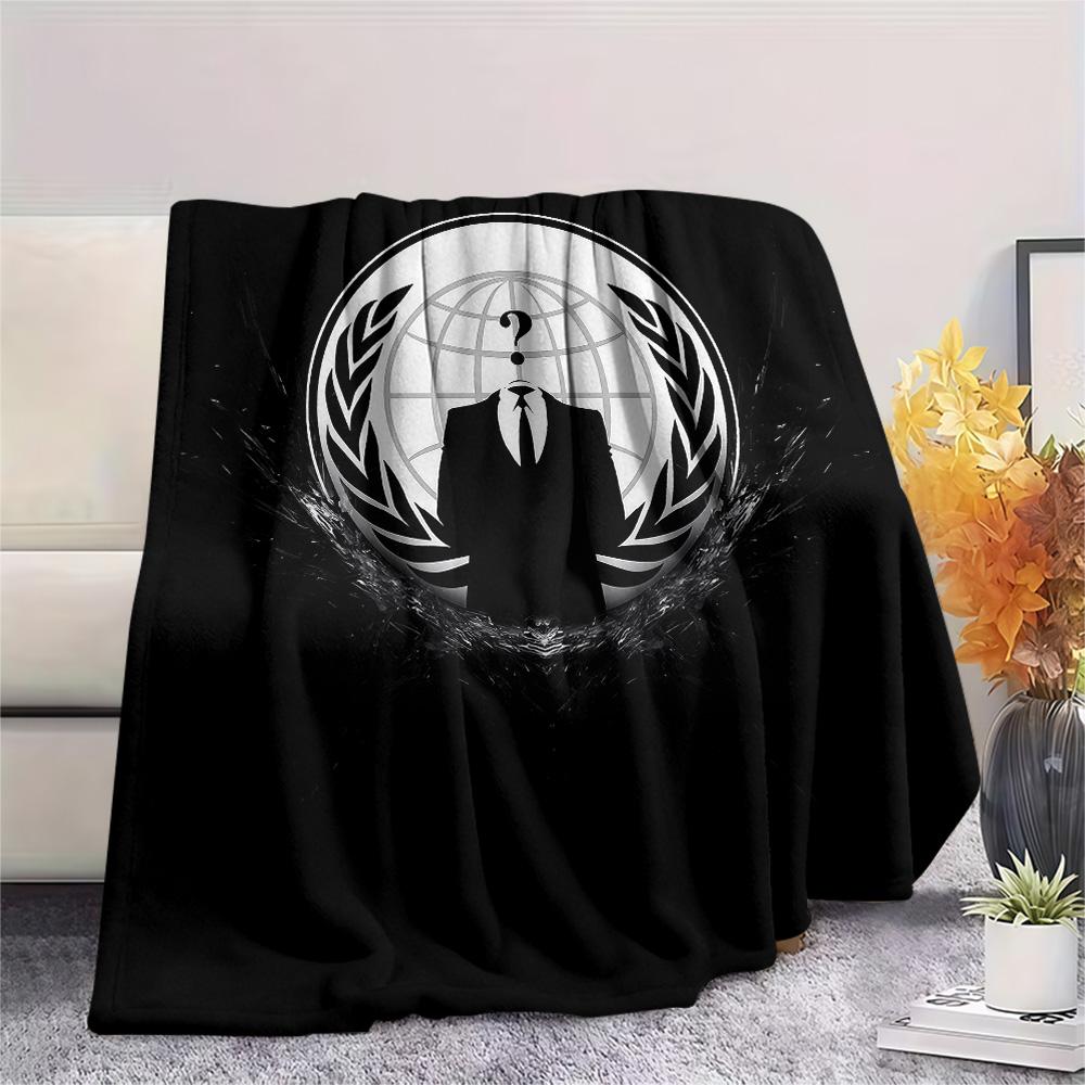 Anonymous  Print Flannel Blanket, High quality Comfortable for All Seasons, Home Decor, Warmth and Comfort