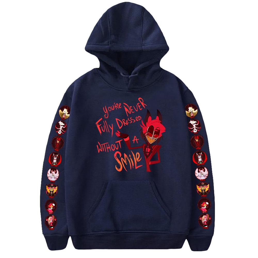 Hazbin Hotel Anime Hoodies Autumn Long Sleeve Unisex Harajuku Pullovers Streetwear Graphic Oversized Clothes Sweatshirt