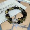 Chinese-Style Dragon Head Fortune-Attracting Design Starry Sky Bracelet Niche Versatile Complexion-Enhancing Glass Bracelet for Men and Women