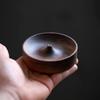 1pc Incense Burner Base Black Walnut Solid Wood Incense Stick Handmade Tea Ceremony Round Incense Burner Agarwood Tray Holder