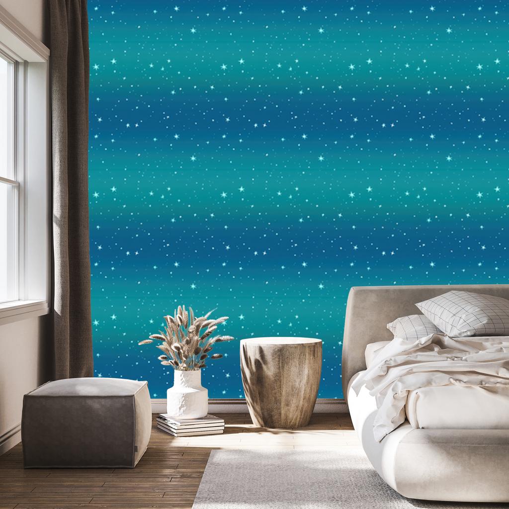 Watercolor Galaxy Wallpaper Turquoise and Blue, Turquoise Background 50x1000