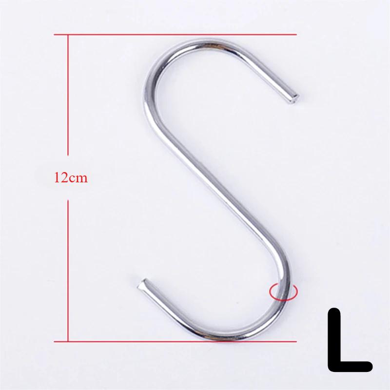 5pcs Stainless Steel S Shape Hook Multi-function Kitchen Bedroom Railing S Hanger Hook Clasp Holder Hooks Hanging Clothes Rack