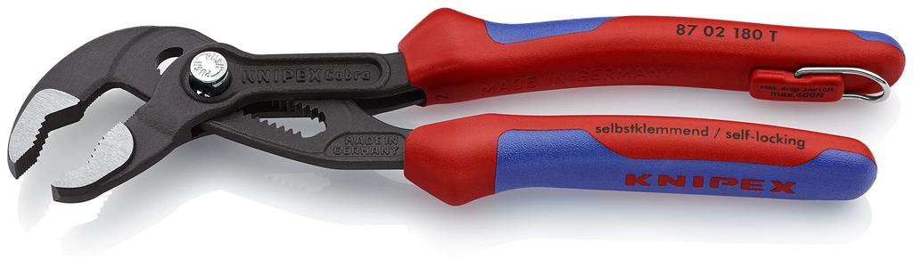 KNIPEX Cobra Water Pump Drop Protection 8702-180TBK Pliers,