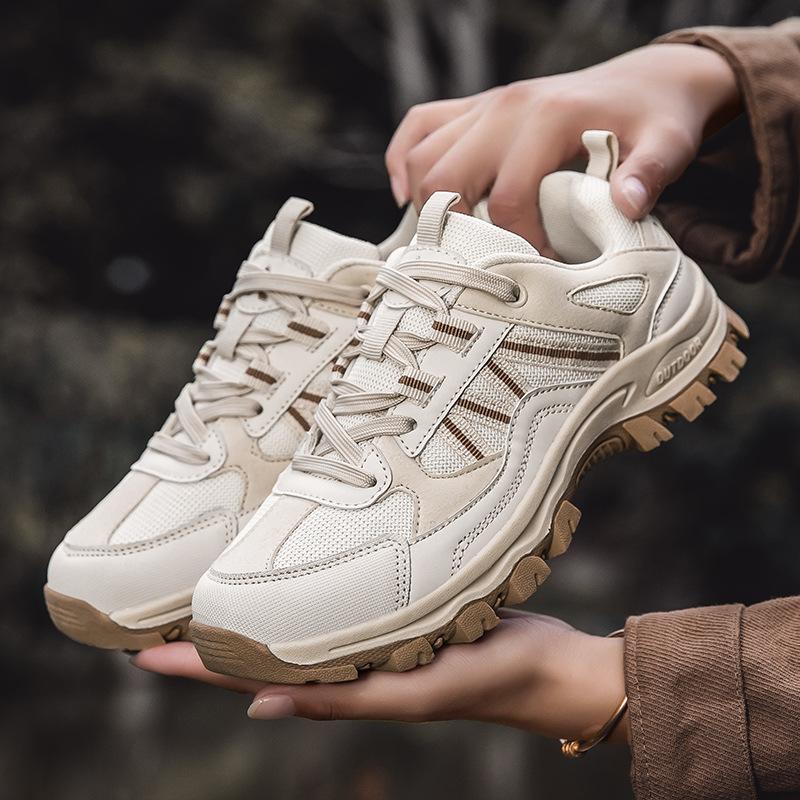 Spring and Autumn new hiking shoes women's versatile non-slip low-top soft-soled breathable men's outdoor hiking and cross-country running shoes