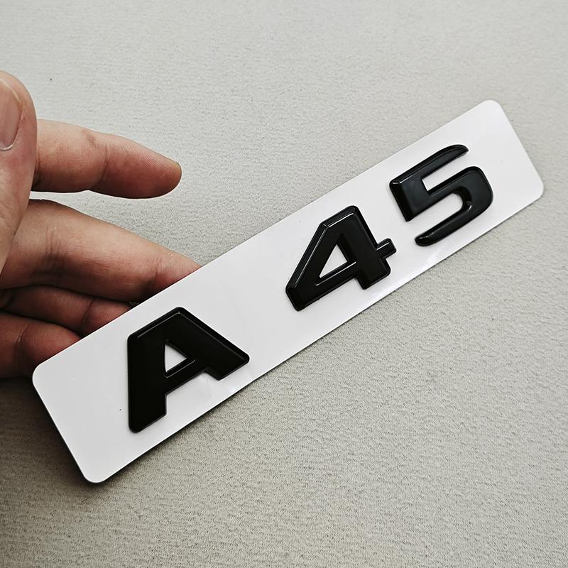 

3D ABS Car Letters A45S A45 Logo Rear Trunk Badge Emblem Decals For Mercedes Benz AMG A45 A45S Car Sticker Auto Accessories