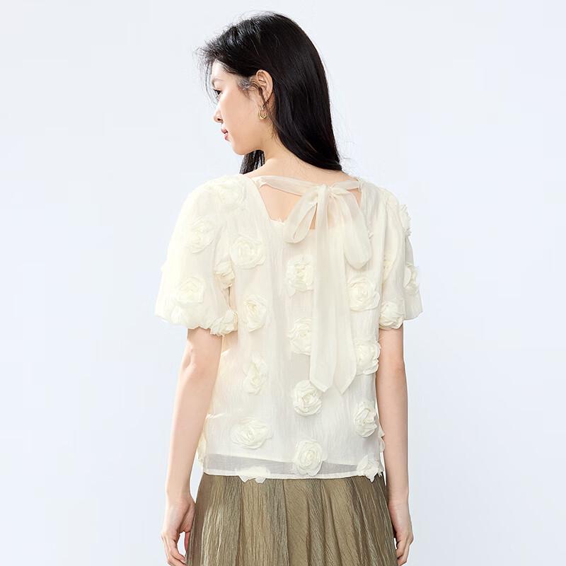 JOY SPEAKER 3D Embroidered Short-Sleeve Casual Shirt