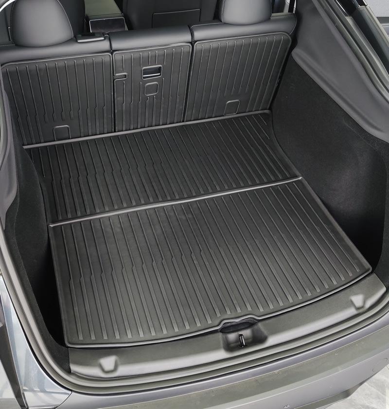 Tesla Model Y Refresh Foot Pads & Trunk Mats with Center Console Storage Box
