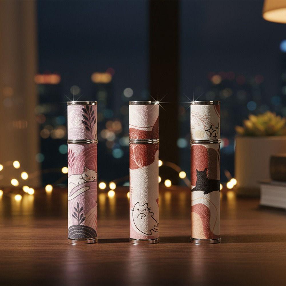 10ml Perfume Bottle PU Leather Perfume Atomizer Bottle Portable Cosmetic Container  for Woman