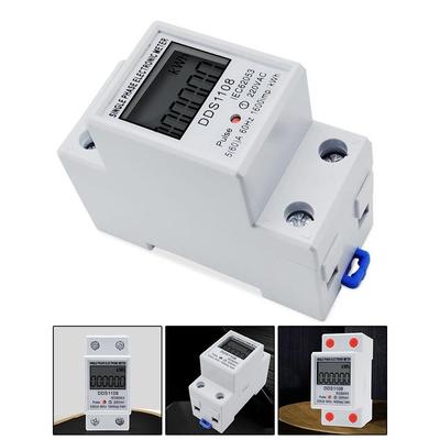 No Reset Button Energy Meter Plastic With Backlight