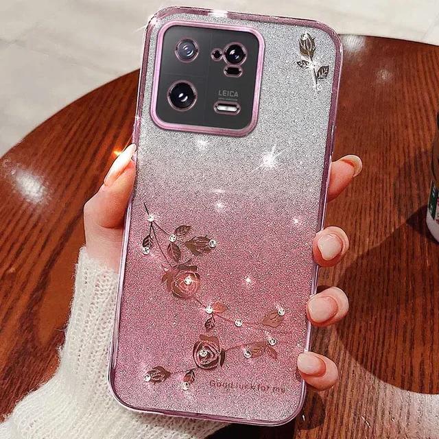 For Xiaomi 11T 12T 13T 12 13 14 Pro Lite Ultra Poco x3 f3 f5 c50 x4 f4 x5 m4 Soft Glitter Rhinestones Shiny Diamond Case