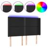 VidaXL LED Headboard Bedroom Furniture Double Bed Accessory Head of Bed Frame Interior Black 3123998