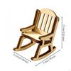 Dollhouse Rocking Chair Slatted Back 1:12 Scale Armrests Miniature Furniture for Scene