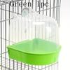 Transparent Bird Bath Tub - Splash-Proof PP Shower for Parrots, Lovebirds & Conures w/ Easy-Grip Handle