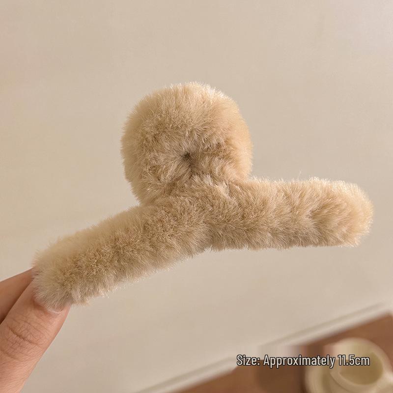 High-End Plush Shark Claw Hair Clip - 2025 Trendy Hair Accessory for Women