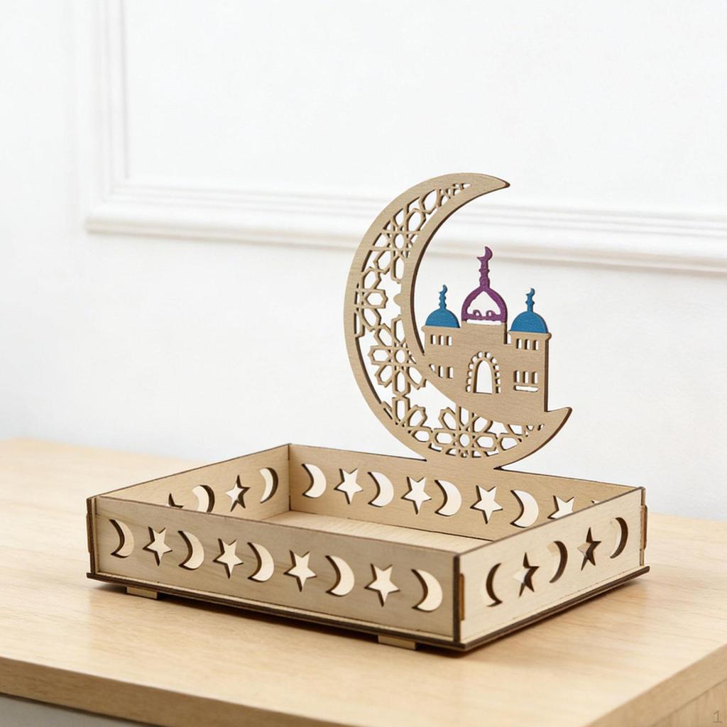 Eid Mubarak Dessert Tray Ramadan Decorative for