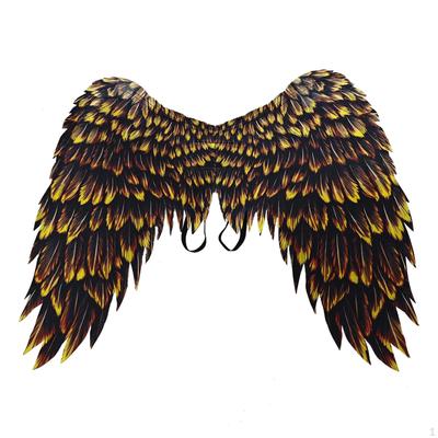 Halloween Capes Flügel 3D gedruckt Federn leicht schwarz für Festival