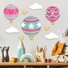 9 Pcs Hot Air Balloons Wall Art Star Cloud Balloons Nursery Wall Decor Boho Wooden Wall Sculpture for Kids Bedroom Playroom