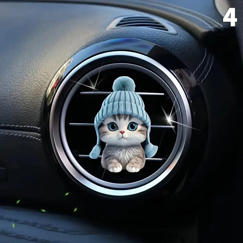 Car Outlet Vent Perfume Clips Cat Air Freshener Diffuser Aromatherapy Decoration Interior Aromatherapy Pad Car Cat Shape Clip