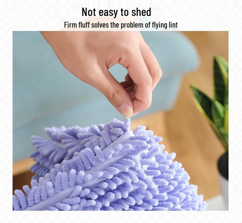 Non-Slip Chenille Half-Round Floor Mat - Water Absorbing, Machine Washable Rug for Hallway, Bathroom, and Bedroom