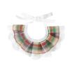 Cat Dog Bib Princess Style Pet Plaid Pet Supplies Cotton Korean Plaid Lace Pet Scarf