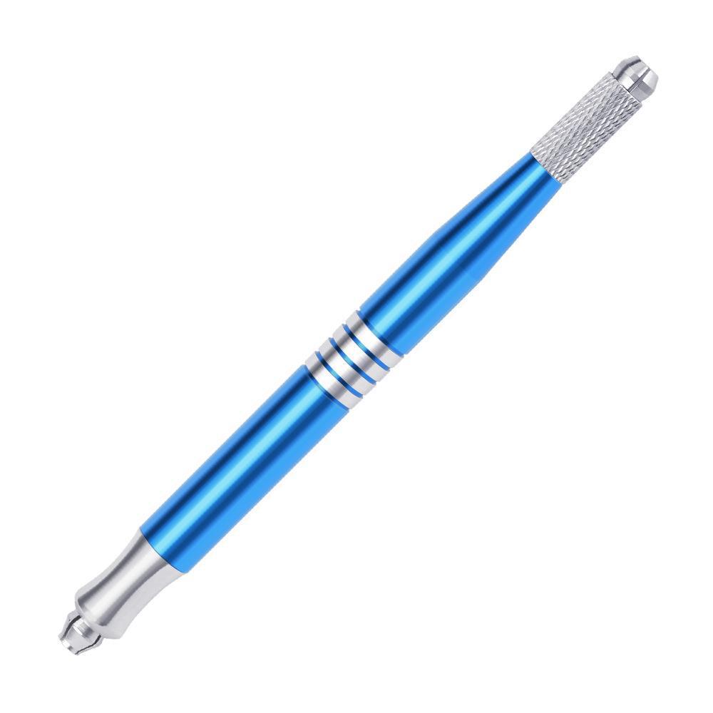 

Двусторонний полуперманентный маркер для макияжа для татуажа бровей, губ и подводки для глаз синий