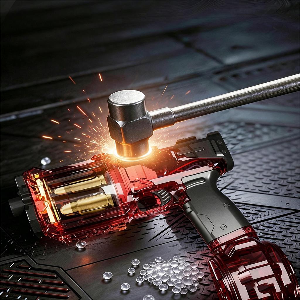 Electric Revolver Water Gun with Mechanical Rotation and Automatic Reloading Battery Powered Outdoor Water Toy for Kids Summer Water Play Activities