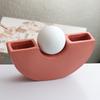 Resin Vase Geometric Semicircle Moon Flowerpot Flower Arrangement Accessories Flower Vase Home Decoration Accessories