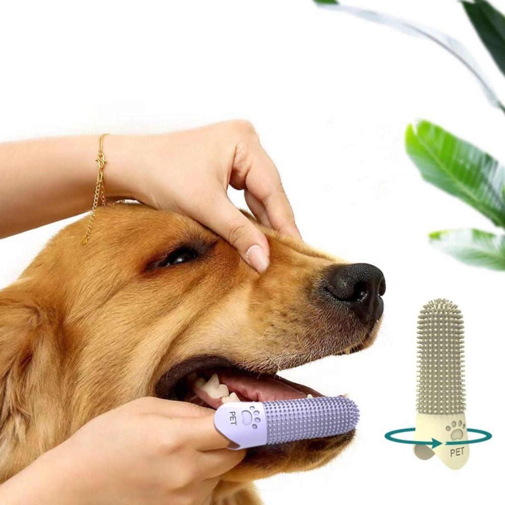 Super Soft Pet Toothbrushes Silicone Cats Mouth Cleaner  Removing Tartar And Stones