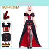 Stilvolles Alice im Wunderland Die Rote Königin Cosplay Kostüm Outfit