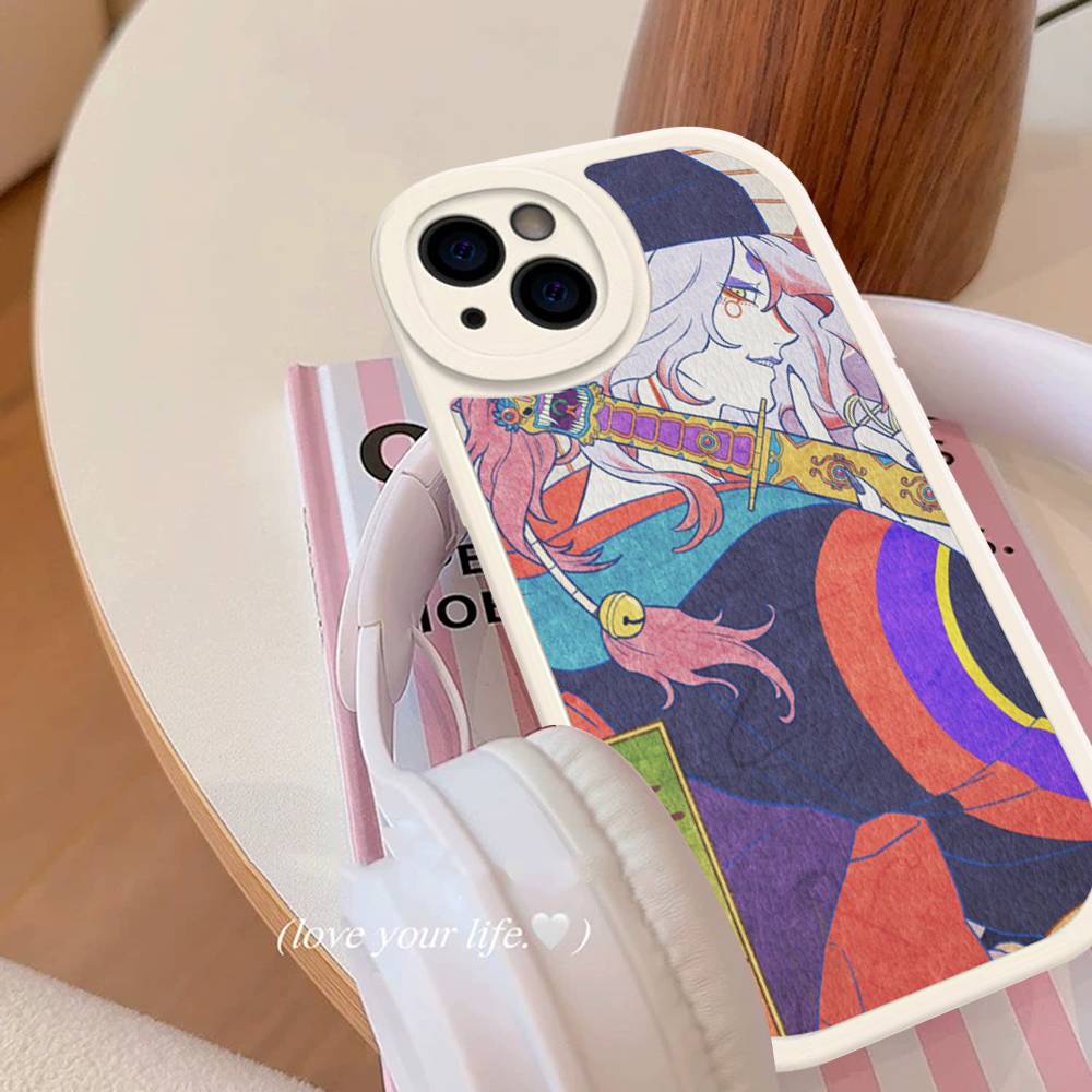 Mononoke Kusuriuri Anime Phone Case Hard Leather For IPhone 16 15 14 13 12 Mini 11 14 Pro Max Xs X Xr 7 8 Plus Fundas