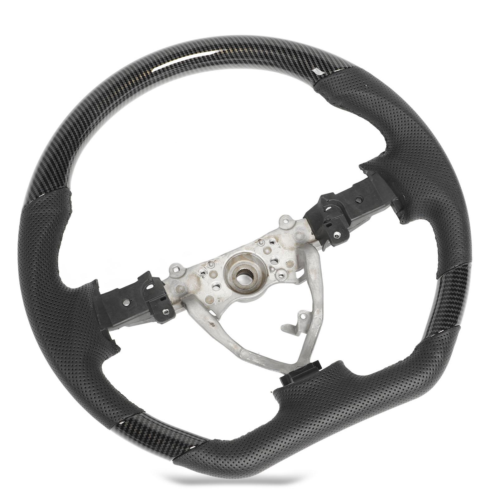 

Руль с гидродипом, перфорированная кожа, плоское дно, черная строчка для FJ Cruiser с 2007 по 2017 год, вид карбонового волокна