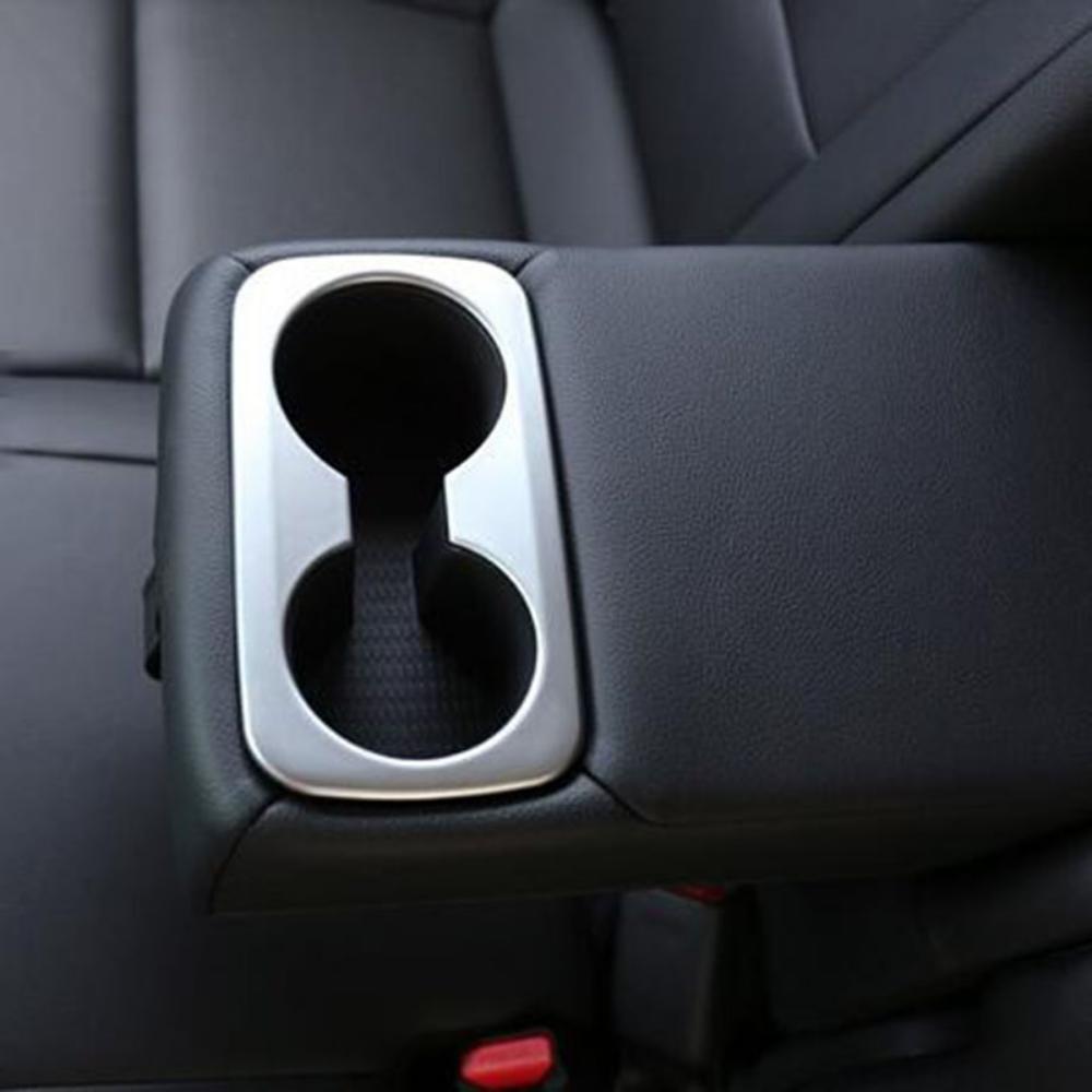 ABS Chrome Rear Seat Water Cup Trim Glasses Holder Cover Sticker for Kia Sportage KX5 KX 5 QL 2016-2018