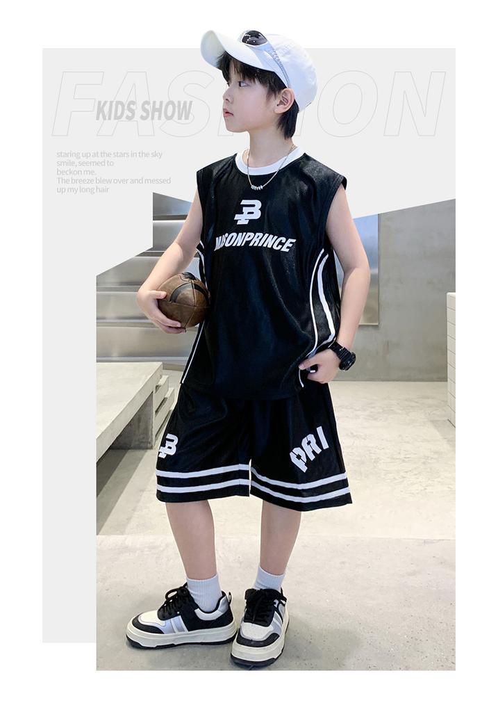 Boys' Summer Vest Set 2026 New Sports Jerseys for Middle-aged and Young Children's Summer Boys' Quick Drying Basketball Clothes Trend